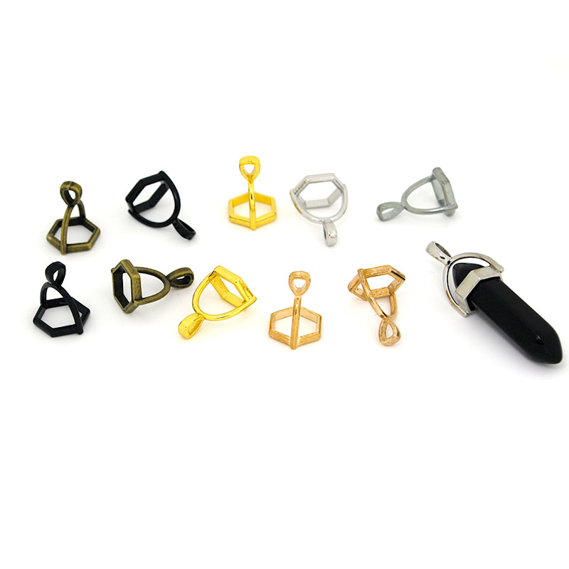 Jewelry Making Materials - 20Pcs Hexagonal Gemstone Cap Natural Stone