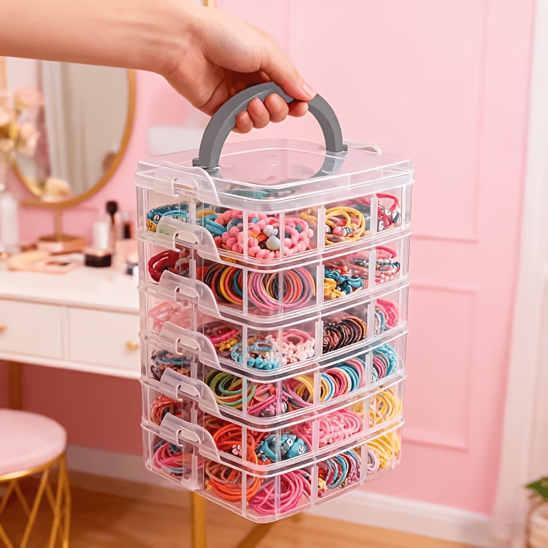 Jewelry Making Organizer - 5-layer transparent storage box with lid