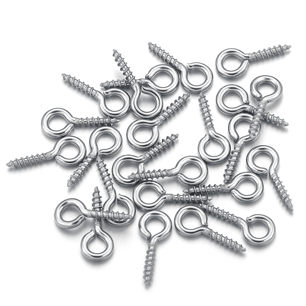Jewelry Making Rivets - 100pcs/lot Stainless Steel Mini Screw Eye