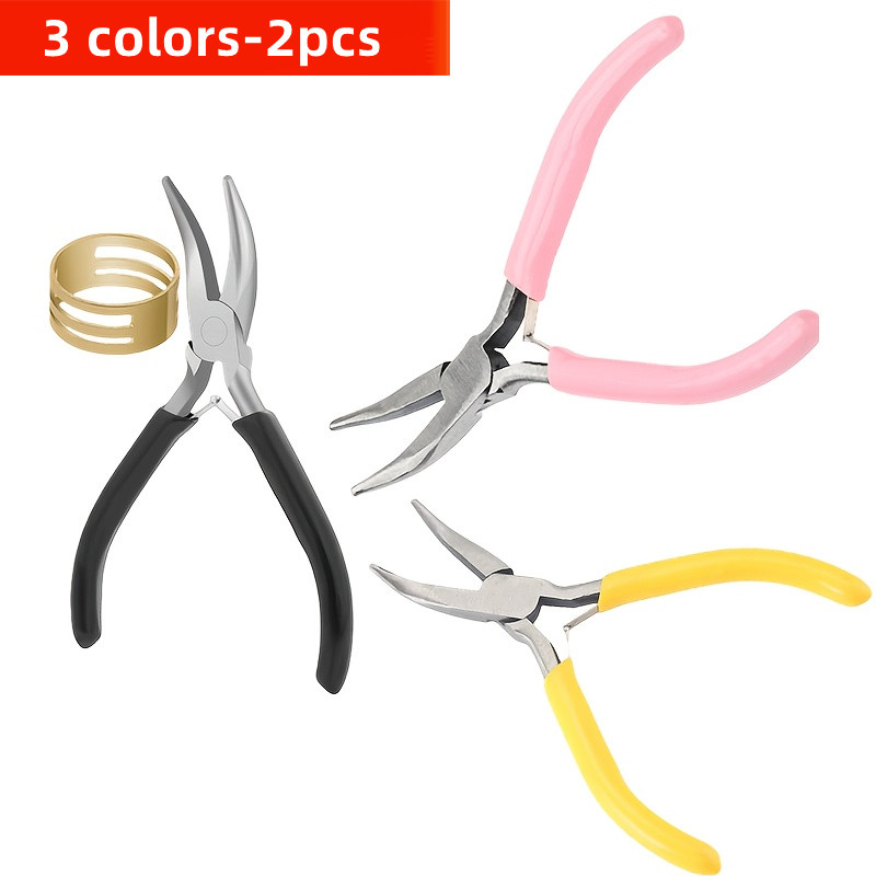 2pcs Curved Mouth Pliers Pink/ - đánh giá và giá Jewelry Making Pliers