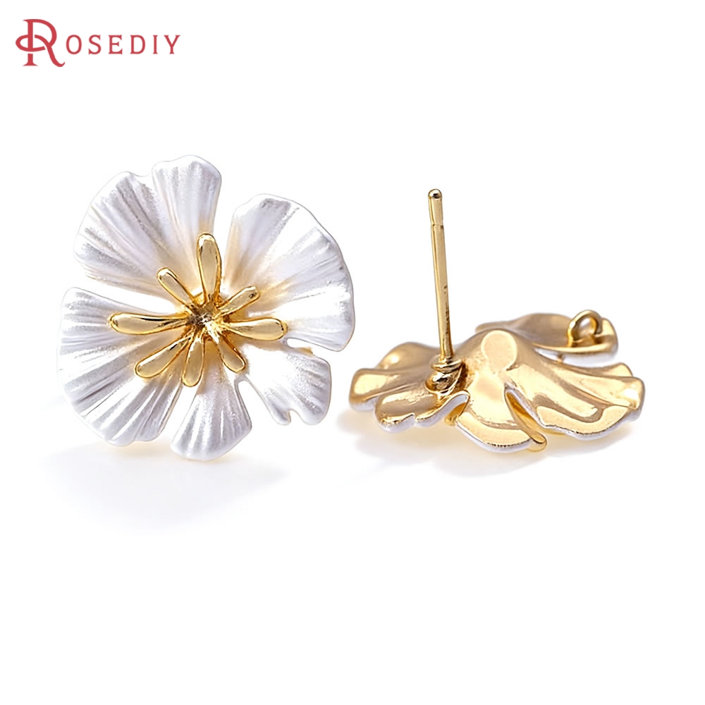 18K Gold Color Brass Flower St - đánh giá và giá Jewelry Making Brass