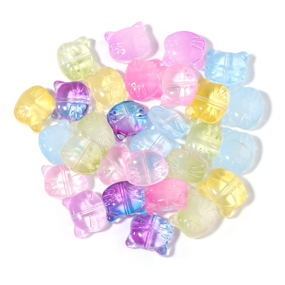 30Pcs/Lot Cute Glass Cat Head  - đánh giá và giá Jewelry Making Jig