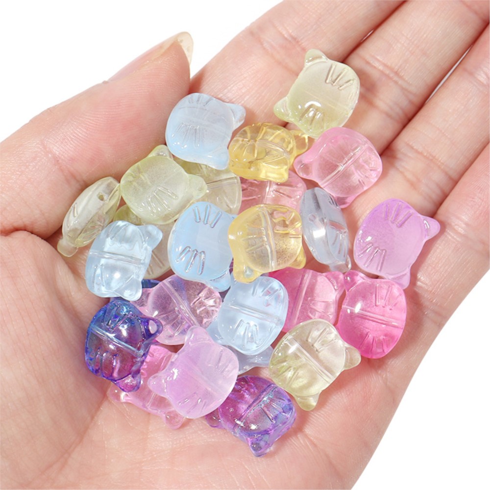 30Pcs/Lot Cute Glass Cat Head  - đánh giá và giá Jewelry Making Jig