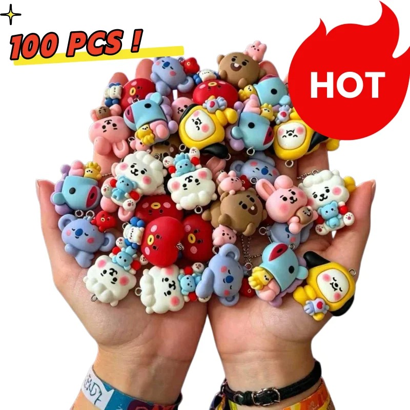 7pcs BT21 Resin Cartoon Charm  - đánh giá và giá Jewelry Making Parts