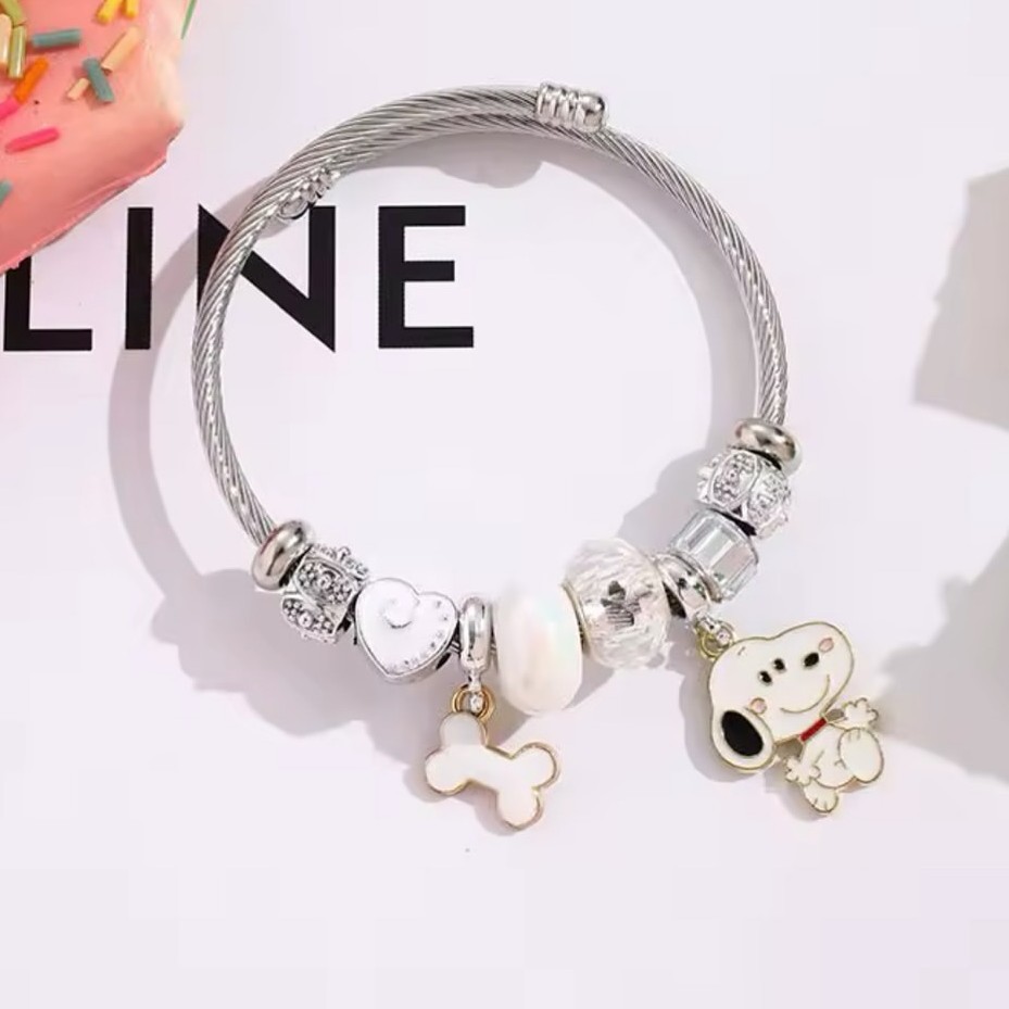 Cute Cartoon Snoopy Bone Heart - đánh giá và giá Jewelry Making Parts