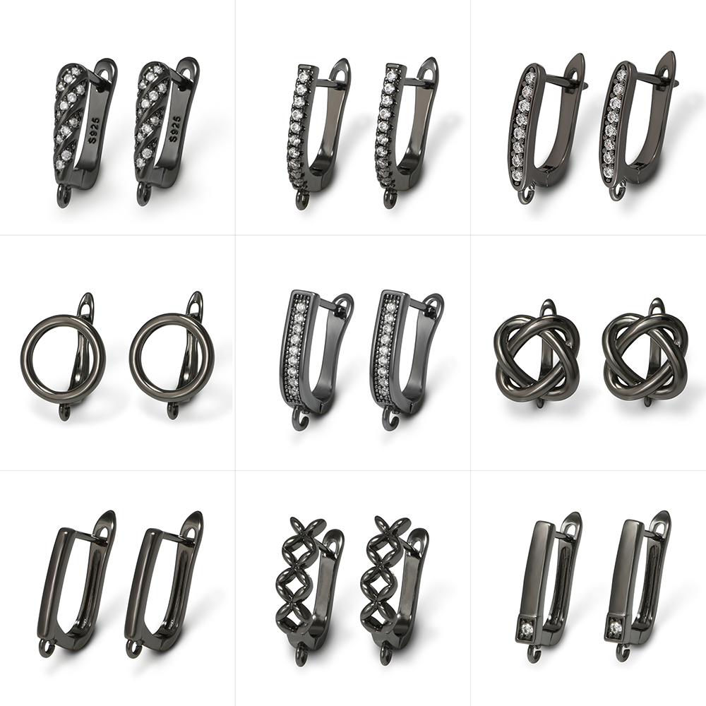 YANASI 1 Pair Gun Black  Brass - đánh giá và giá Jewelry Making Parts