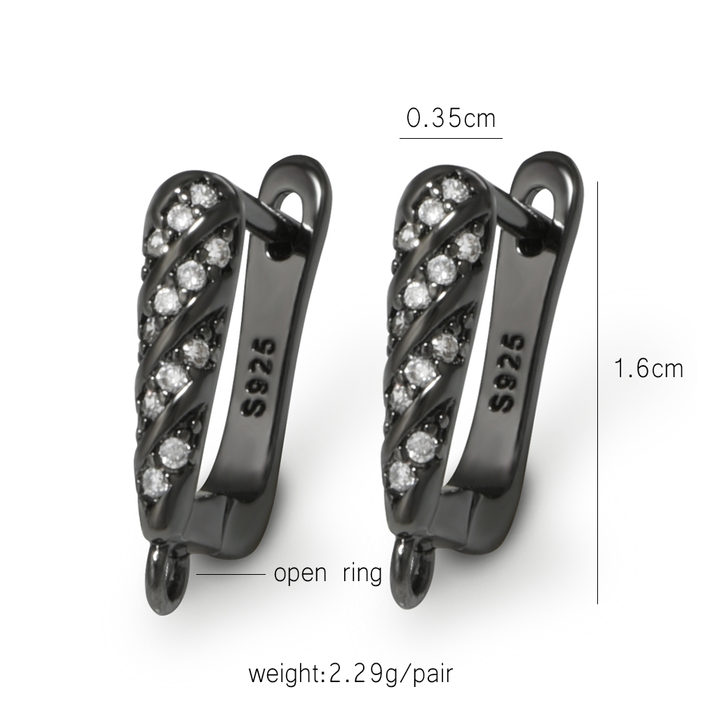 YANASI 1 Pair Gun Black  Brass - đánh giá và giá Jewelry Making Parts
