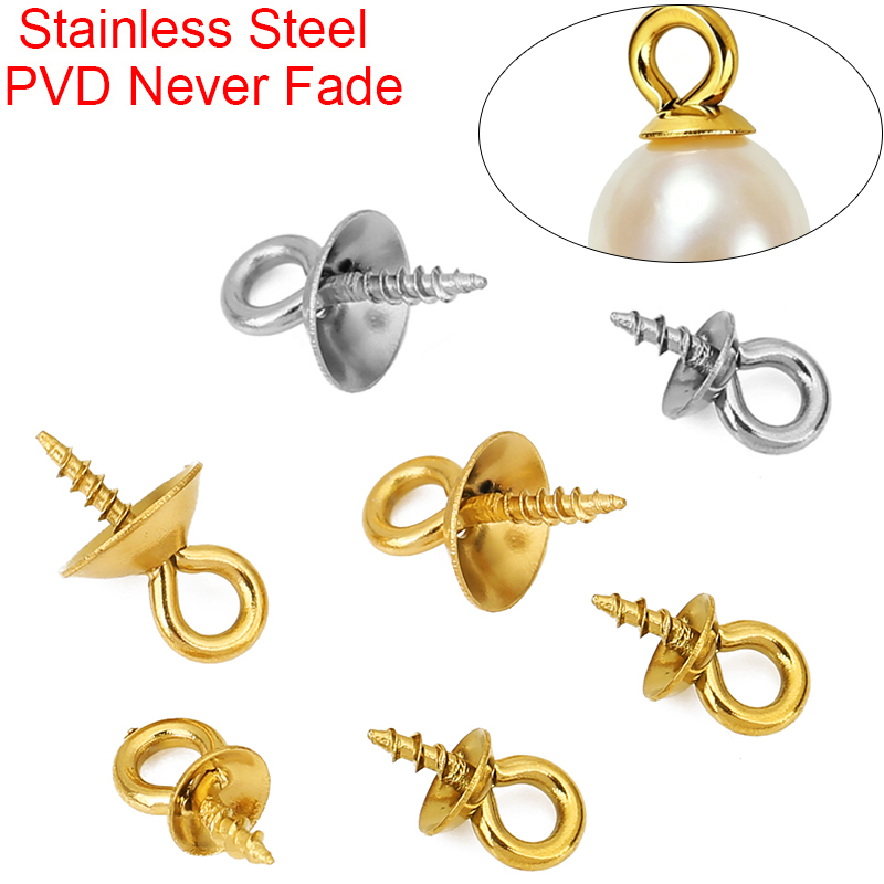 20pcs Stainless Steel Pearl Pe - đánh giá và giá Jewelry Making Rivets