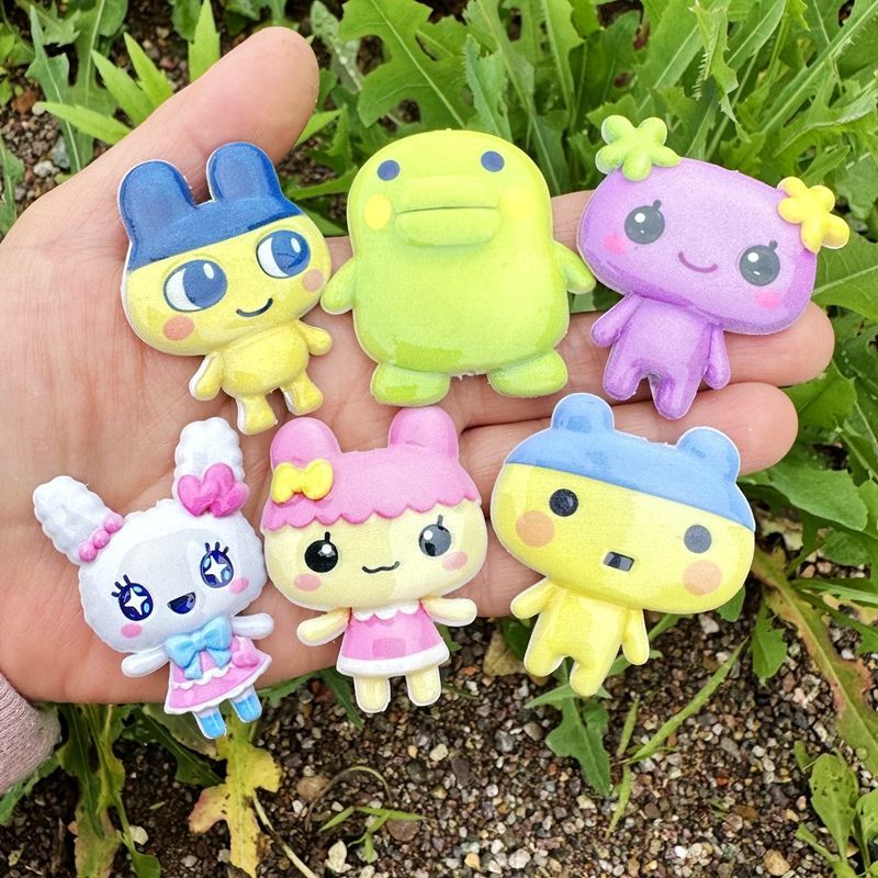 45mm Cartoon Tamagotchi double - đánh giá và giá Jewelry Making Parts
