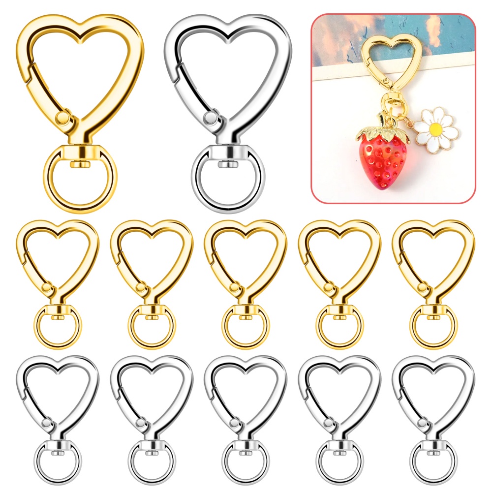10pcs Metal Heart Lobster Claw - đánh giá và giá Jewelry Making Hoops