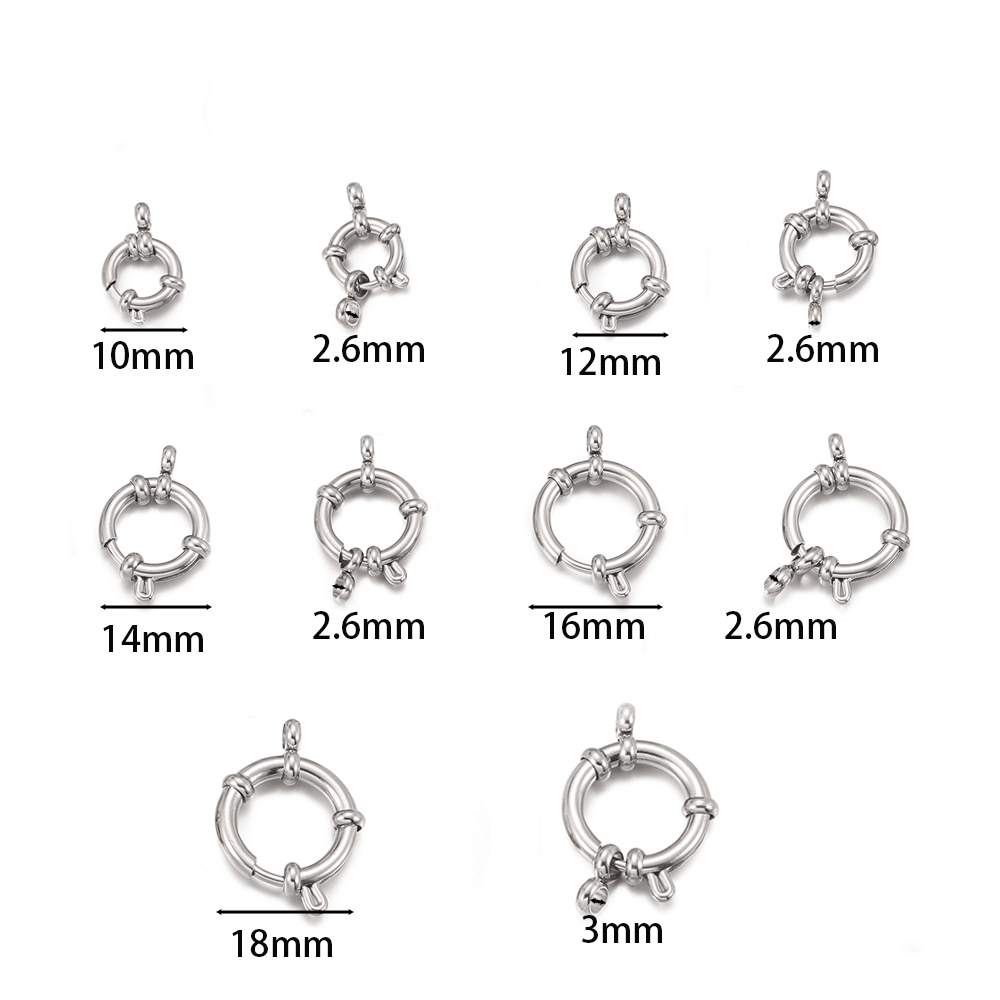 2pcs Stainless Steel Round Spr - đánh giá và giá Jewelry Making Brass