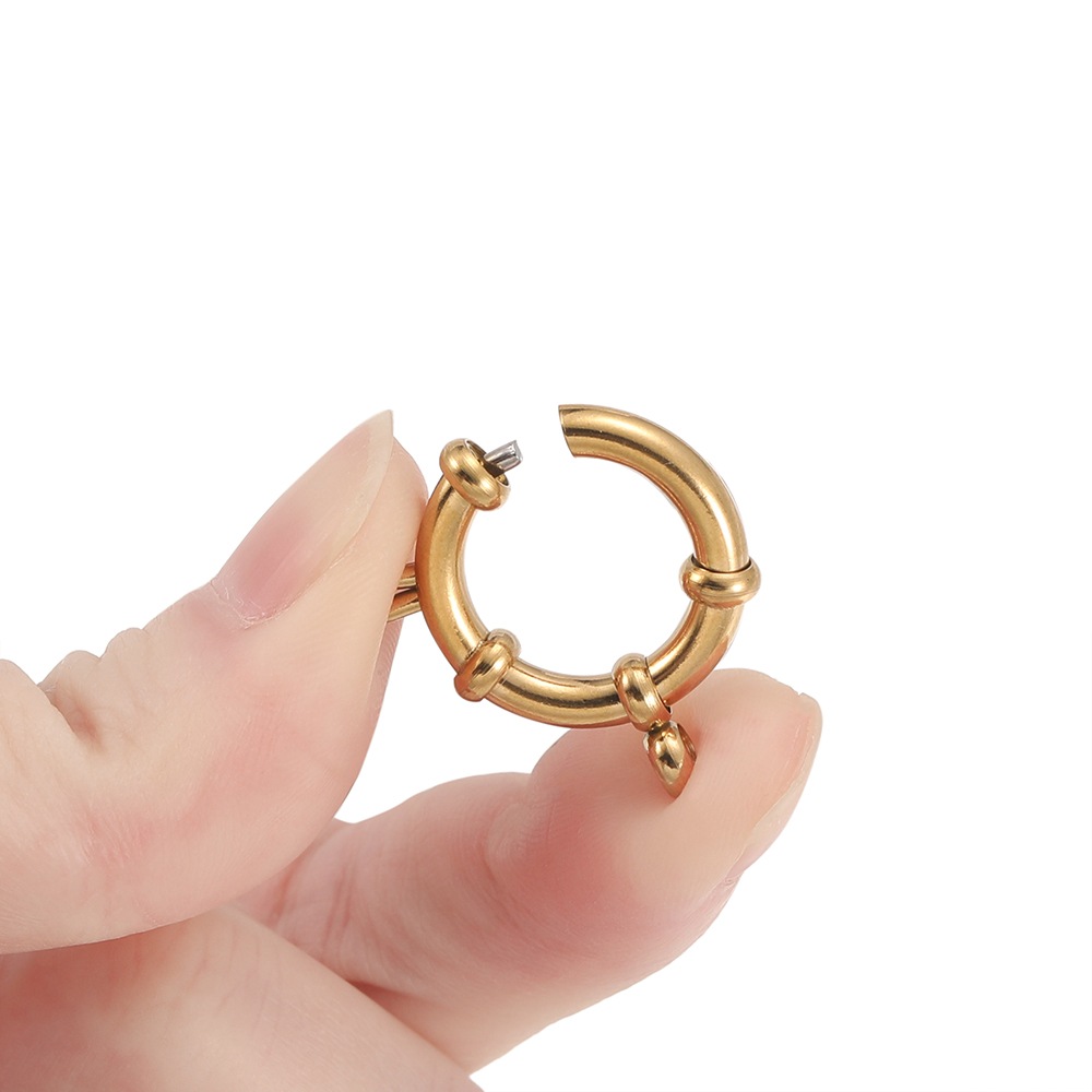 2pcs Stainless Steel Round Spr - đánh giá và giá Jewelry Making Brass