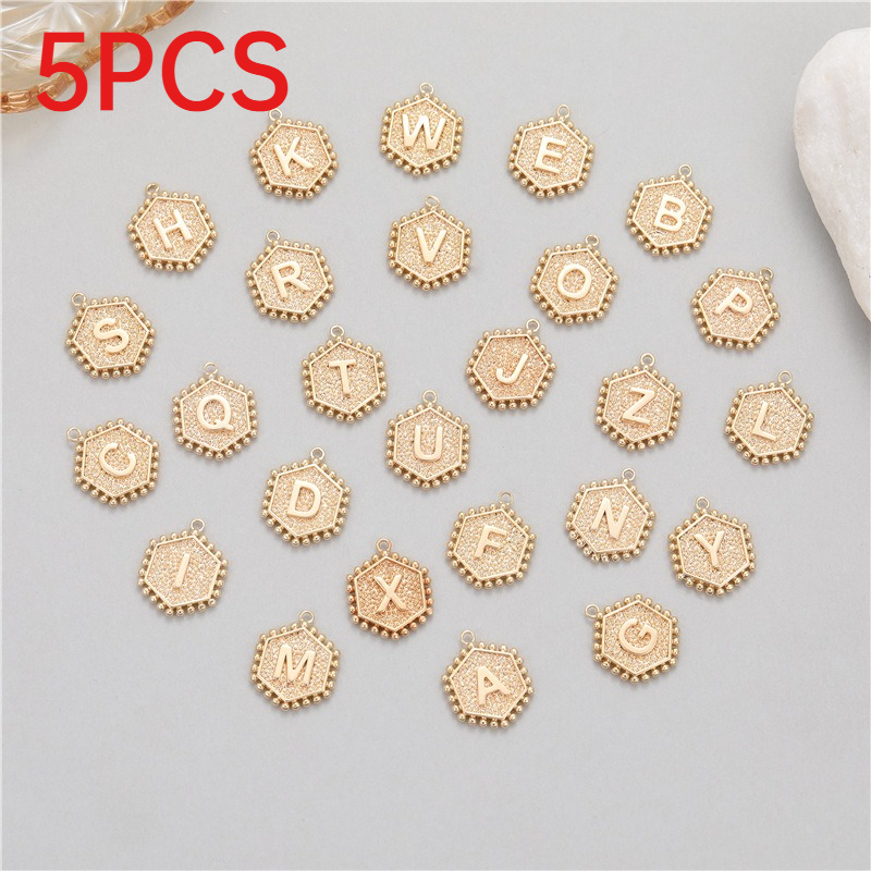 5Pcs Rivet Hexagonal 26 Alphab - đánh giá và giá Jewelry Making Rivets