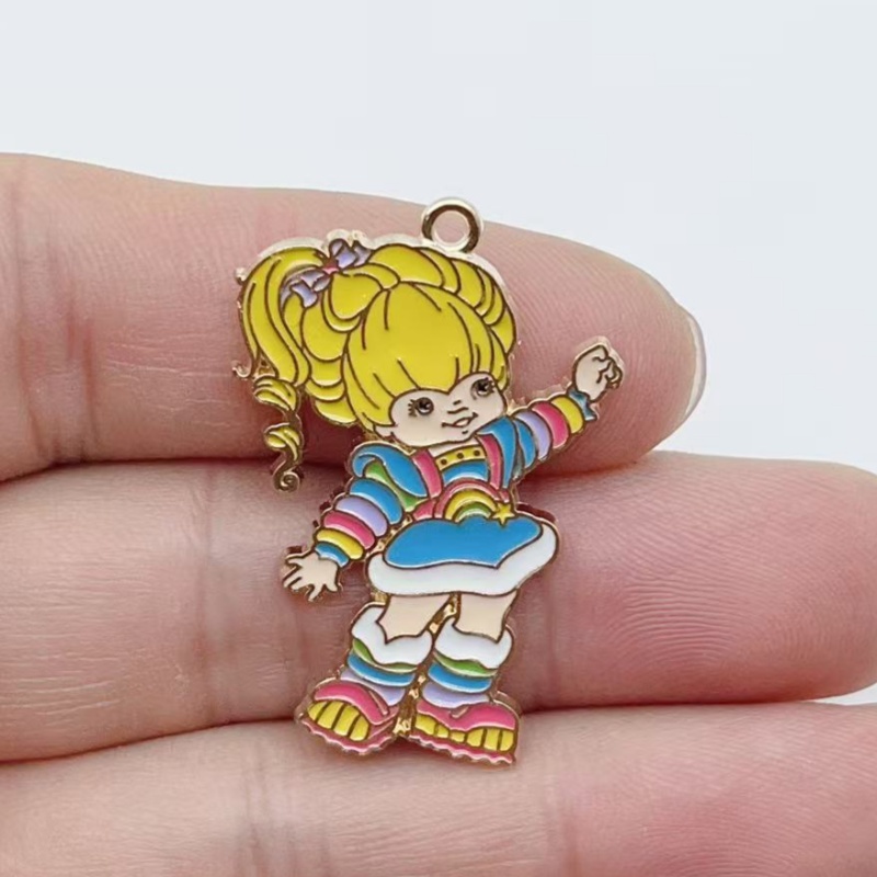 10pcs Cute Little Girl Enamel  - đánh giá và giá Jewelry Making Brass