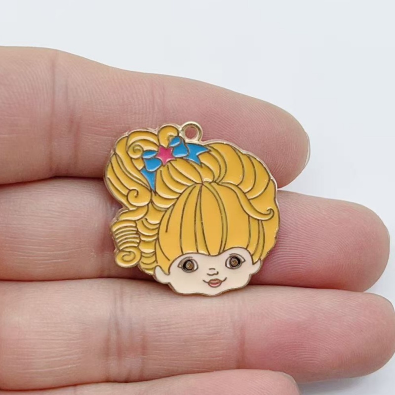 10pcs Cute Little Girl Enamel  - đánh giá và giá Jewelry Making Brass